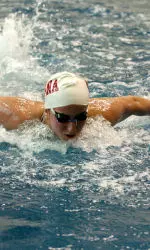 Allison Kay helped IUCP to two relay titles at the Senior State Meet.