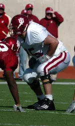 Offensive tackle Chauncey Incarnato is ready to play for the Hoosiers this fall after sitting out a year following a transfer from Notre Dame.