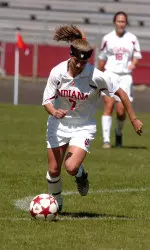 Senior Carrie DeFreece and the Hoosiers played the annual Cream and Crimson scrimmage on Sunday.