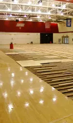 The televised match will be played on the new state-of-the art hardwood playing surface that was installed in the summer of 2005.
