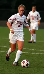 Senior midfielder Ali Brown and her Hoosier teammates travel to Fort Wayne for an exhibition match with Indiana State.