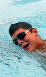Todd Patrick swam the second leg of the 400m free relay.