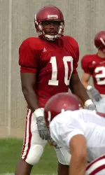 Freshman Mandela Roberts has had a strong preseason and will be competing for playing time in 2006.