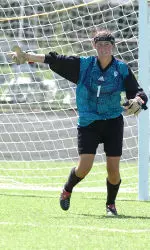 Stacey Van Boxmeer made three saves in the Hoosiers' 1-0 loss at the hands of California on Friday, Aug. 25.