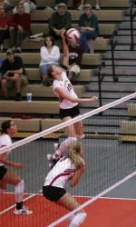 Junior Lauren Ditteon led the Hoosiers with nine kills in the match.