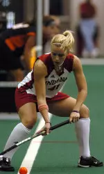 Senior forward scored three goals to lead the Hoosiers to their first win of the 2006 season.