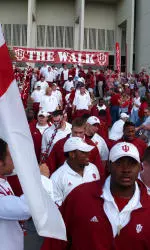 Hoosier fans can see "The Walk" beginning at 3:50 p.m. before IU's game against Western Michigan on Saturday, Sept. 2.