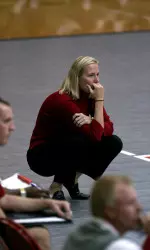 Head coach Katie Weismiller and the Hoosiers are excited about opening the home campaign in University Gym this weekend.