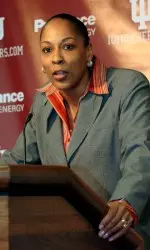 Indiana head coach Felisha Legette-Jack lent her time and voice to the United Way's kickoff luncheon on Sept. 14.