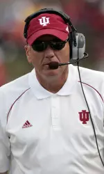 Head Coach Terry Hoeppner spoke to the IU trustees about the facility enhancement play on Sept. 20.
