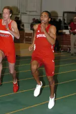 Senior Kiwan Lawson had Indiana's top time in the long jump at the Indiana Open.