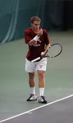 Sophomore Peter Antons was one of five singles winners against Morehead State.