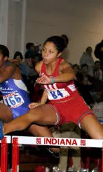 Courtney Johnson is a top athlete in the hurdle events.