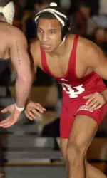 No. 9 Angel Escobedo moved to 24-2 in Indiana's 25-12 victory over Purdue on Jan. 19.