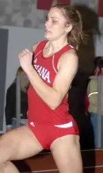 Sophomore Courtney Freiberger finished sixth in the pentathlon.