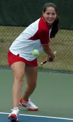 Senior Cecile Perton earned two singles and doubles wins on the season.