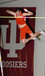 Sophomore Jeff Coover tied his career high in the pole vault at the Indiana Open.