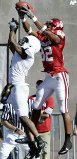 James Hardy caught a pair of touchdowns to set a new school record with 31 career TD grabs.