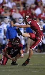 Austin Starr set a new career mark with a 49-yard field goal at Wisconsin on Saturday.