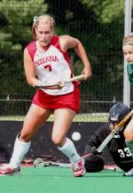 Kate O'Connell scored two goals against Iowa in the Big Ten Tournament