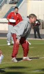 Head Coach Bill Lynch at Friday's practice.