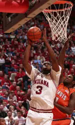 Junior D.J. White has come back from injury to be a force for the Hoosiers during the 2006-07 season.