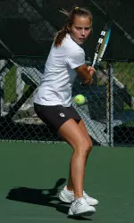 Freshman Lindsay Stuckey clinched the match win with a victory at No. 6 singles.