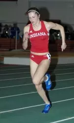 Senior Stacey Clausing earned points for Indiana in both the 200- and 400-meter dash.