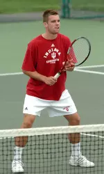 Junior Michael McCarthy won at No. 3 singles for Indiana.