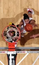 Sophomore Whitney Thomas registered her sixth double-double of the season with 10 points and 10 boards against Wisconsin on Feb. 1.