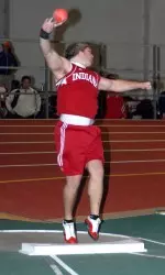 Freshman Eric Werskey holds the Hoosiers top mark in the shot put this season.