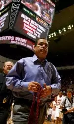 Head coach Kelvin Sampson walks off the court after a game.