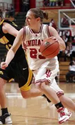 Freshman Jamie Braun scored a team high 16 points as the Hoosiers fell at Wisconsin, 60-53