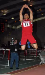 Senior Kyle Jenkins' best jump this season was 15.86 meters.