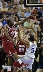 D.J. White had his second straight double-double for Indiana while Lance Stemler tallied 10 points.