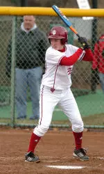 Julia Hamilton had two of the Hoosiers' five hits in the contest.