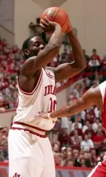 Senior Roderick Wilmont set a school-record for 3s with nine against Northwestern.