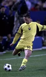 Brian Maisonneuve with the Columbus Crew. He was one of the first playes with the team and retired in 2004.