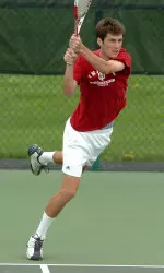 Senior Dara McLoughlin won at No. 3 singles for Indiana.