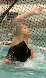 Sarah Larson had nine saves in the victory over Washington and Jefferson on March 25.