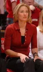 Elaine Mellencamp served as an honorary coach when the Hoosiers battled Purdue on Jan. 21, in Assembly Hall.