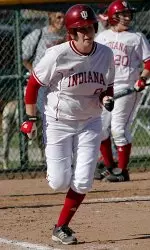 Senior Rachel Terry had the Hoosiers' lone hit against the Cardinals.