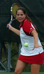 Cecile Perton won at No. 2 doubles and No. 5 singles for Indiana.
