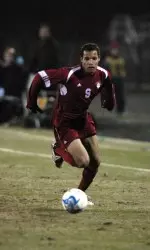Kevin Noschang scored both of Indiana's goals against Notre Dame.
