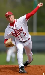 Jason Ferrell pitched 6 1/3 strong innings for IU in a no-decision.