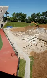 The first major phase of the North End Zone project began on July 9.