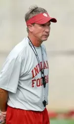 Bill Lynch led the Hoosiers in their first practice of the preseason on Monday, Aug. 6.