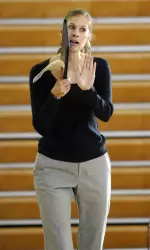 Head Coach Sherry Dunbar makes her home debut as a Hoosier