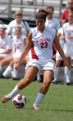 Liz Holby scored in the 86th minute to lift Indiana to a 2-1 victory over Ball State on Sunday.