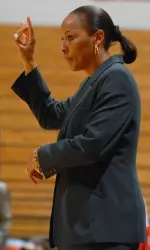 IU head coach Felisha Legette-Jack and members of her staff gave back to the community by serving lunch at the Shalom Center on Friday, Jan. 11.